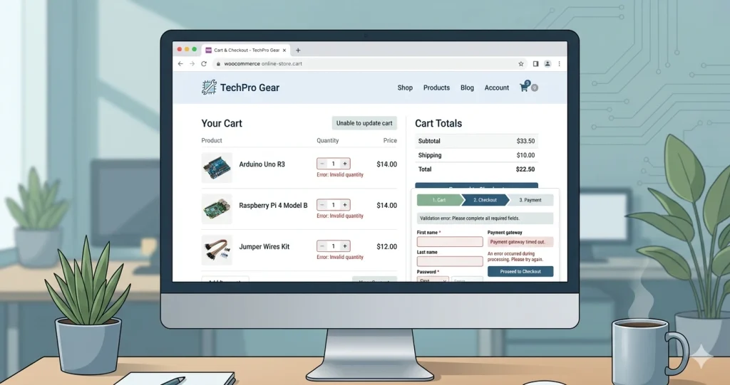 WooCommerce cart or checkout broken on a live online store