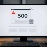500 internal server error after website update on a browser screen