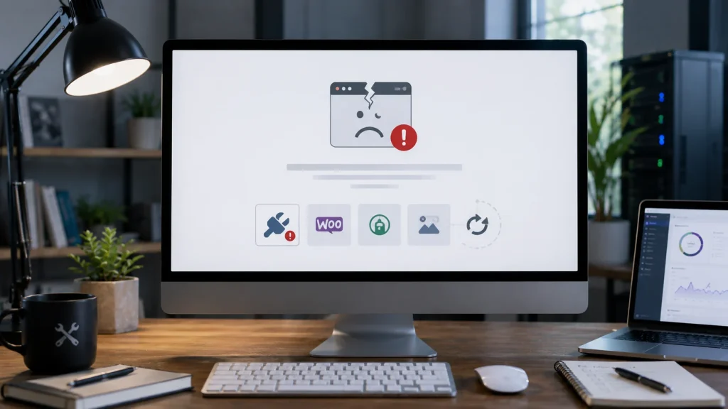 website down after plugin update on a live website screen