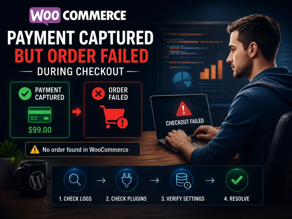 WooCommerce payment captured but order failed during checkout