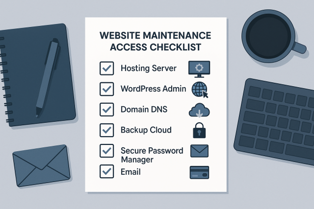 Website Maintenance Access Checklist: What Your Support Team Needs