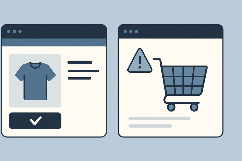 WooCommerce cart page showing an empty cart after a product was added