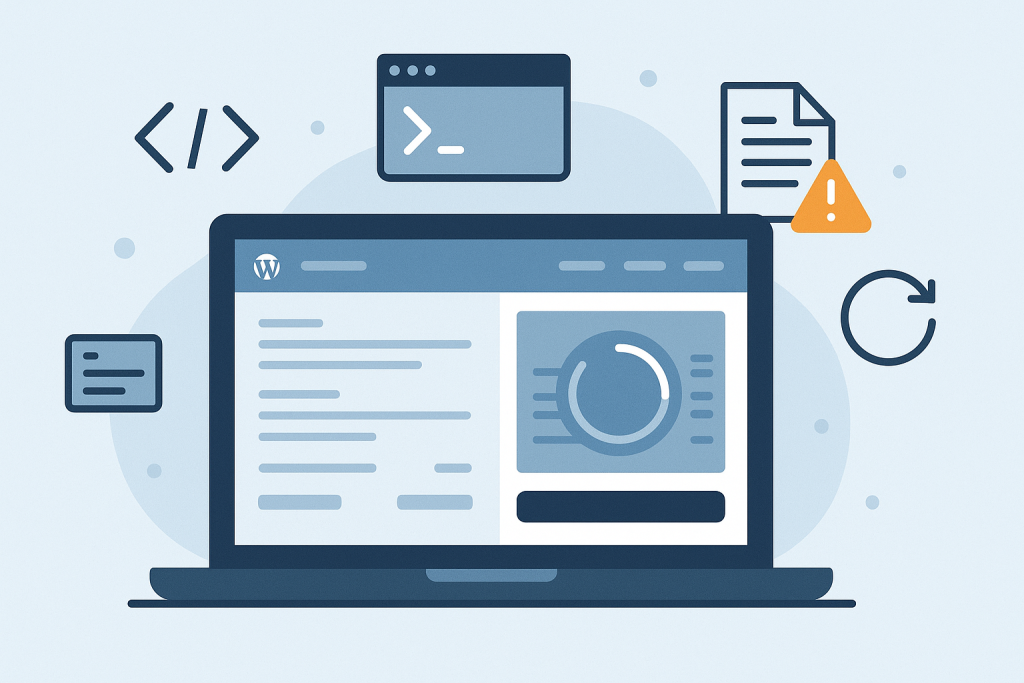 WooCommerce checkout page showing a loading spinner during troubleshooting