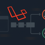 Terminal and deployment workflow illustration for restoring a Laravel site stuck in maintenance mode