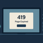 Developer reviewing a Laravel 419 Page Expired error caused by a CSRF session mismatch